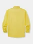 Cotton Plain Long Sleeve Casual Shirt