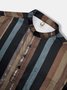 Stripes Chest Pocket Long Sleeve Henley Shirt