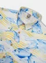 Japanese KOI Chest Pocket Long Sleeve Vacation Shirt