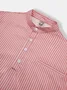 Striped Chest Pocket Long Sleeve Casual Shirt