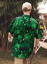 St. Patrick's Day Chest Pocket Short Sleeve Casual Shirt