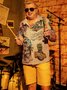 Mens Beach Print Casual Breathable Hawaiian Short Sleeve Shirt