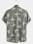 Men's Retro Casual Breathable Short Sleeve Hawaiian Shirt with Chest Pocket