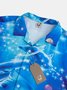 Men's Marine Element Print Casual Fabric Fashion Hawaiian Collar Short Sleeve Shirt