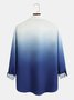 Tie Dye Gradient Print Lapel Long Sleeve Shirt