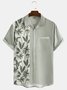 Men's Coconut Tree Graphic Print Short Sleeve Shirt