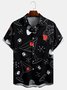 Men's Medieval Print Fashion Lapel Pocket Short Sleeve Shirt