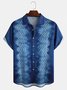 Mens Tie Dye Print Front Buttons Soft Breathable Chest Pocket Casual Hawaiian Shirts