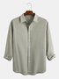 Men's Cotton Linen Long Sleeve Shirt