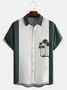 Men's New Coconut Tree Print Casual Breathable Hawaiian Short Sleeve Shirt