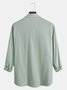 Plain Cotton Long-Sleeve Guayabella  Shirt