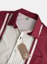 Mens Classic Front Buttons Soft Breathable Chest Pocket Casual Bowling Shirts