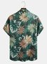 Men's Vintage Botanical Print Casual Breathable Hawaiian Short Sleeve Shirt