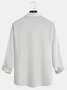 Cotton and Linen Style Guayabella Solid Long Sleeve Shirt