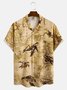 Turtle Map Graphic Men's Casual Short Sleeve Hawaiian Shirt