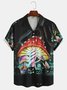 Men's Hippie Culture Print Casual Fabric Lapel Short Sleeve Hawaiian Shirt