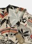Men's Beach Coconut Tree Print Casual Breathable Hawaiian Short Sleeve Shirt