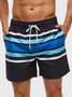 The Blue Stripe Casual Paneled Swimsuits Bottoms