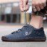 Men Microfiber Leather Hand Stitching Comfort Soft Casual Shoes