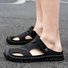 Men Non-slip Cowhide Leather Sandals
