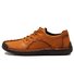 Large Size Men Hand Stitching Side Zipper Casual Leather Shoes