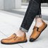 Men Large Size Non-slip All Season Zipper Leather Casual Shoes