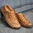 Men Microfiber Leather Hand Stitching Comfort Soft Casual Shoes