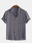Men's Striped Shirt Collar Casual Shirts