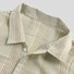 Mens Striped Print Chest Pocket Holiday Short Sleeve Shirts