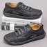 Men Hand Stitching Leather Non Slip Soft Sole Outdoor Casual Shoes