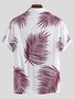 Hawaiian holiday floral print Polo short sleeve loose shirt