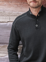 Casual Sweater V-neck Button Design