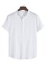 Men's Linen Basic Stand Collar Shirts