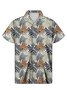 Men's Vintage Lapel Coconut Tree Shirt