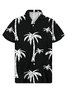 Men's Lapel Coconut Tree Printed Shirts