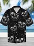 Skull Cotton-Blend Shirt Collar Shirts