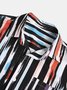Men's Striped Vintage Shirt Collar Shirt