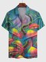 Mens Hawaiian Funky Colorful Short Sleeve Shirt Vintage Top