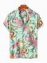 Men's Printed Floral Shirt Collar Shirt