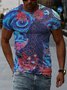 Round Neck Printed Casual Shirts & Tops