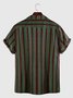 Men's Cotton Printed Striped Shirt