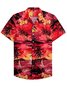 Men's Hawaiian Aloha Shirt Short Sleeve Tropical Floral Print Button Down Shirt