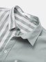 Men's Printed Striped Cotton Shirt