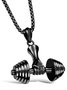 Alloy Fitness Dumbbell Necklace