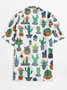 Cactus Print Casual Turn-Down Collar Hawaiian Shirts
