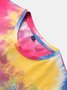 Mens Colorful Tie Dye Short Sleeve Breathable T-Shirt