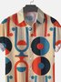 Mens Retro Music Vinyl disc Holiday Hawaiian Lapel Shirts