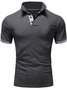 Short Sleeve Turn-Down Collar Casual Shirts & Tops