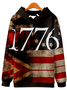 Printed hooded sweater men's thread autumn and winter sweater