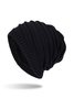 Casual Simple Striped Warm Knitted Hat